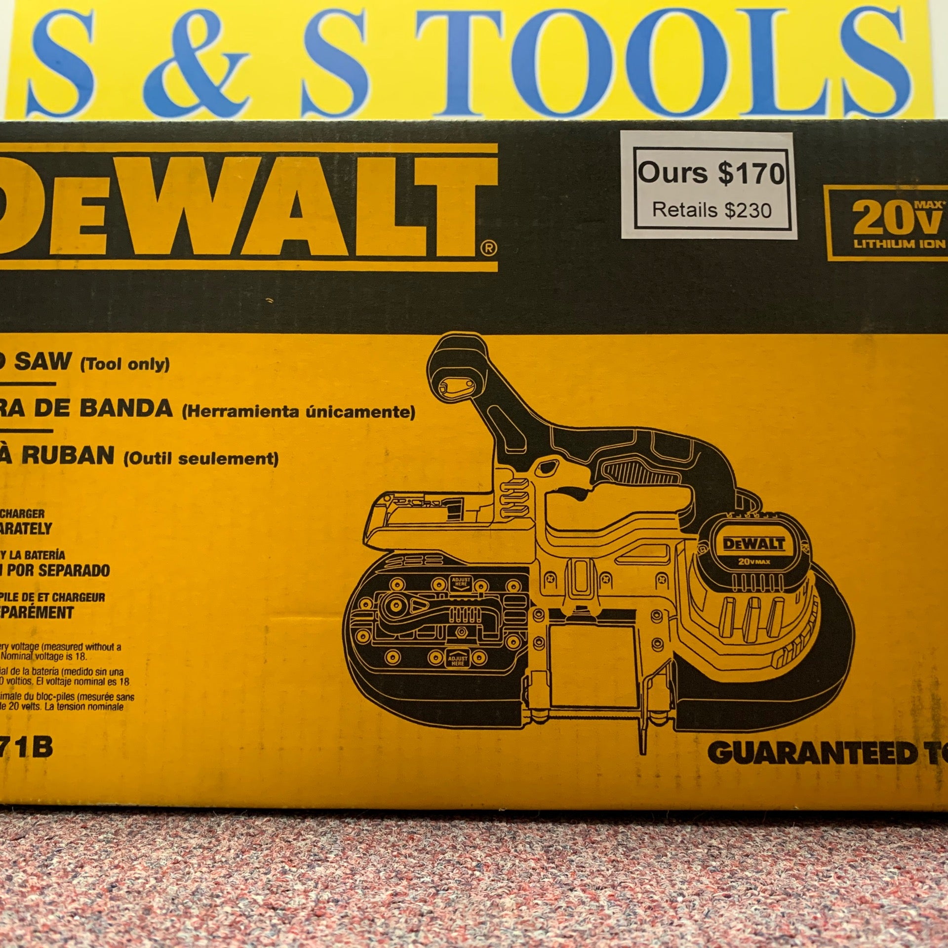 Dewalt 20v Band Saw 2 1 2 DCS371B S S Tools